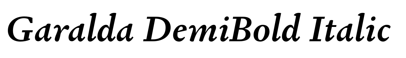 Garalda DemiBold Italic